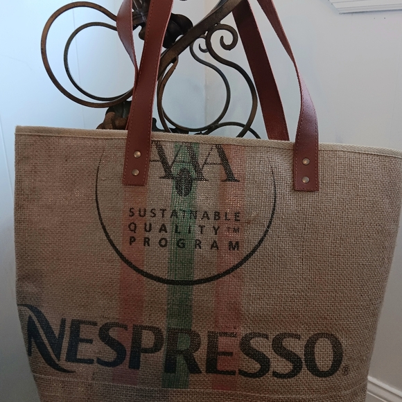 Nespresso Jute Tote Bag Large Pefect Condition - Picture 4 of 6
